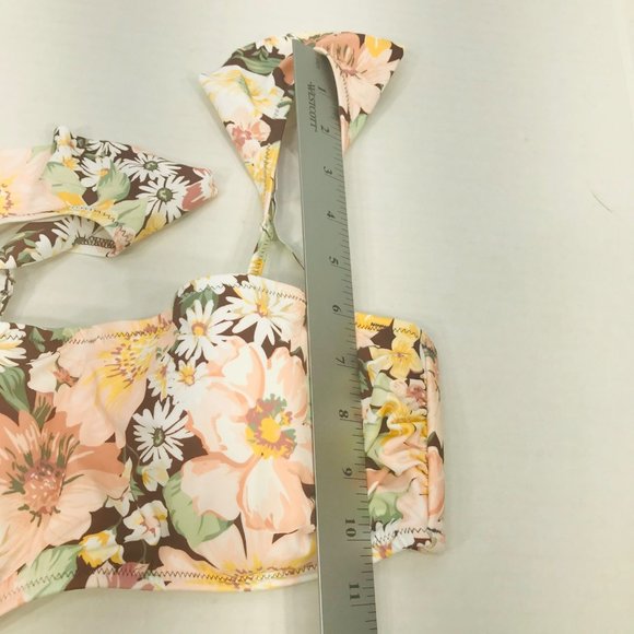 Shade And Shore Women's Size 34C Ruffle Strap Bikini Swim Top Cinnamon NWOT - Picture 12 of 12